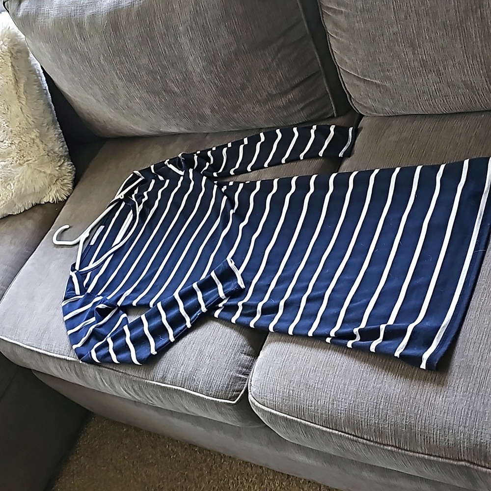 Navy Striped Dress